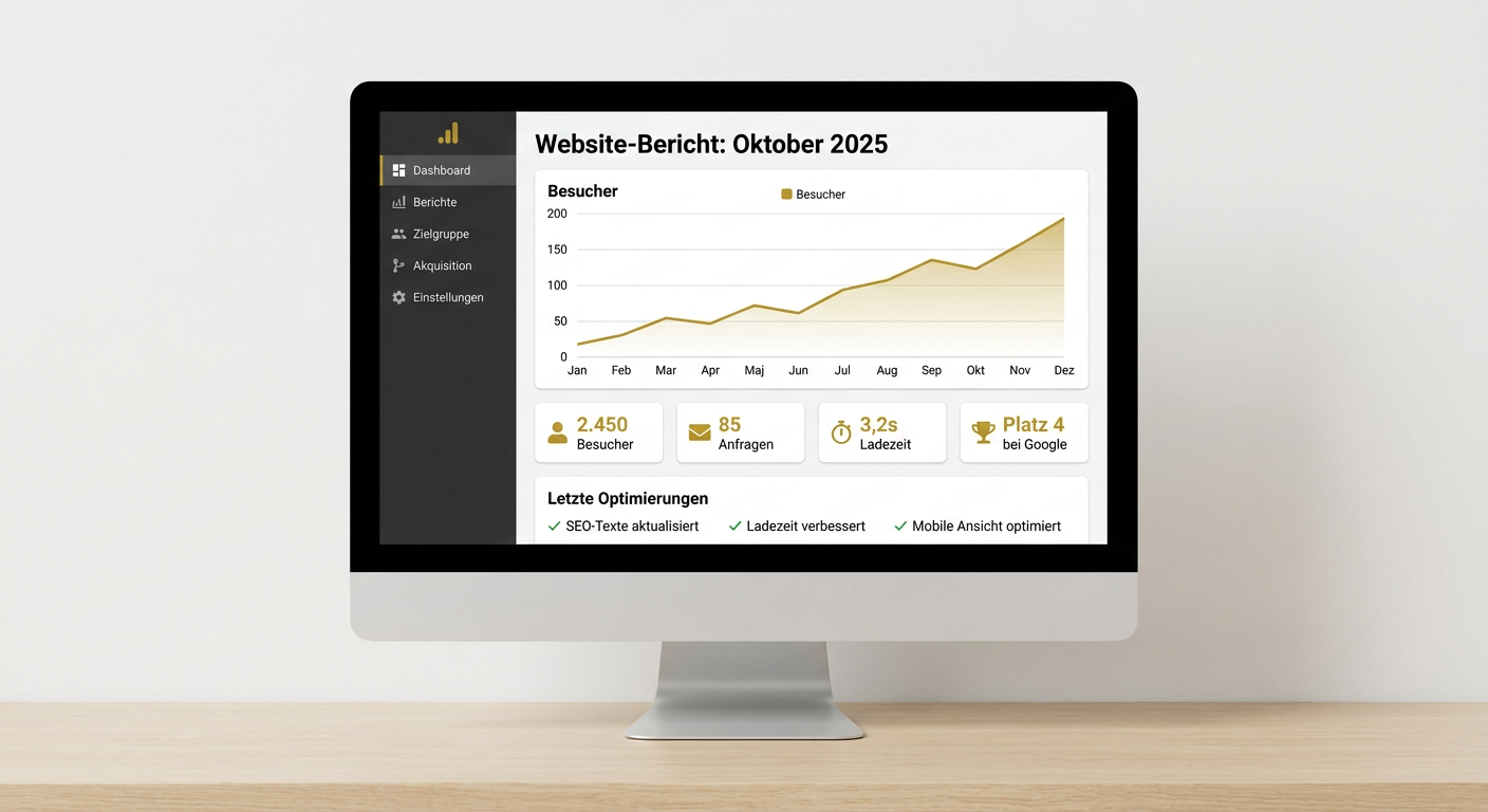 Website-Dashboard und Analytics